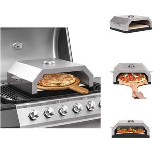 vidaXL Pizzamaker - Pizzamakers - Pizzaoven - Pizzaovens - Pizzaoven met keramische steen voor gas-/houtskoolbarbecue