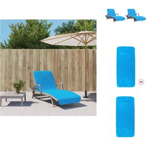 vidaXL Strandhanddoek - Strandhanddoeken - Badhanddoek - Reishanddoek - Strandhanddoeken 2 st 400 g/m² 75x200 cm stof turquoise