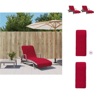 vidaXL Strandhanddoek - Strandhanddoeken - Badhanddoek - Reishanddoek - Strandhanddoeken 2 st 400 g/m² 75x200 cm stof bordeauxrood