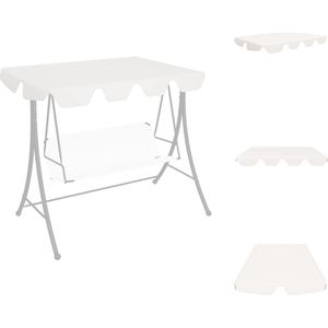 vidaXL Luifel - Luifels - Overkapping - Overkappingen - Vervangingsluifel voor schommelbank 150/130x105/70 cm wit