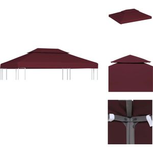 vidaXL Prieeldak Bordeaux - 4 x 3 m (L x B) - Waterbestendig - Polyester - Partytent