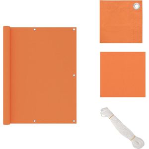 vidaXL Balkonscherm Waterbestendig Oranje 120x400cm - Oxford stof - Parasol