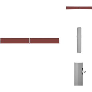 vidaXL Windscherm - Windschermen - Zijscherm - Zijschermen - Tuinscherm uittrekbaar 140x1200 cm bruin