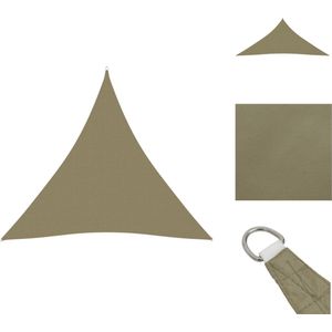 vidaXL Zonnezeil Driehoek - 4 x 4 x 4 m - Beige - Waterbestendig en UV-beschermend - Parasol