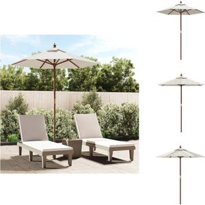 vidaXL Parasol - Classic - Tuinmeubelen - 196 x 231 cm - Zand - Parasol