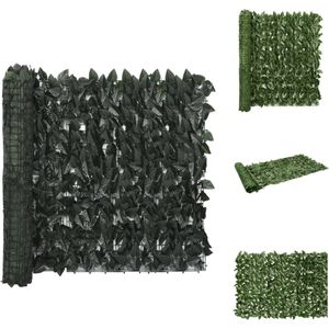 vidaXL Privacy scherm - Groene bladeren - 400 x 100 cm - Polyethyleen/stof - Parasol