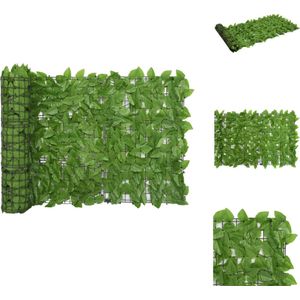 vidaXL Privacy Luifel - Groene Bladeren - Polyethyleen en Stof - 500 x 75 cm - Parasol