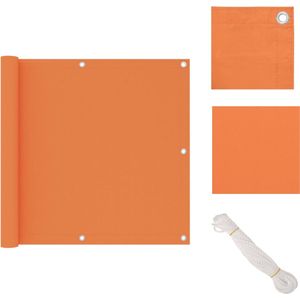 vidaXL Balkonscherm - Waterbestendig - Oranje - 90 x 500 cm - Oxford stof - PU-coating - Parasol