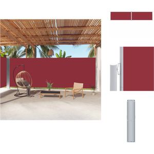vidaXL Scherm - Schermen - Windscherm - Zonnescherm - Windscherm uittrekbaar 220x1000 cm rood