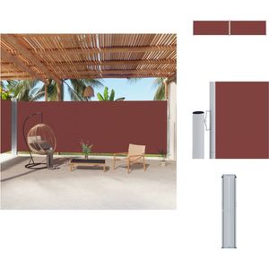vidaXL Scherm - Schermen - Windscherm - Zonnescherm - Windscherm uittrekbaar 220x1000 cm bruin