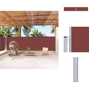 vidaXL Scherm - Schermen - Windscherm - Zonnescherm - Windscherm uittrekbaar 180x1000 cm bruin
