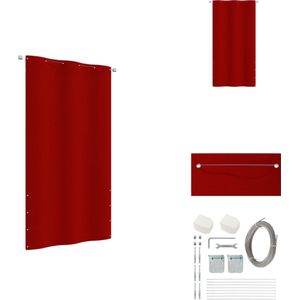 vidaXL Balkonscherm - Balkonschermen - Privacyscherm - Scherm - Balkonscherm 120x240 cm oxford stof rood