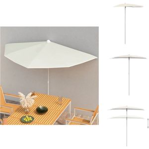 vidaXL Parasol - Zand - 180 x 90 x 195 cm - UV-beschermend polyester - Sterke stalen paal - Parasol