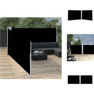 vidaXL Zijluifel - Zijluifels - Luifel - Luifels - Windscherm uittrekbaar 100x1000 cm zwart