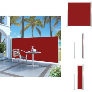 vidaXL Windscherm - Windschermen - Zijscherm - Zijschermen - Tuinscherm uittrekbaar 140x300 cm rood