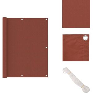 vidaXL Balkonscherm - Balkonschermen - Scherm - Schermen - Balkonscherm 120x300 cm oxford stof terracotta