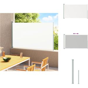 vidaXL Windscherm - Windschermen - Zijscherm - Zijschermen - Tuinscherm uittrekbaar 200x300 cm crème