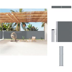 vidaXL Scherm - Schermen - Windscherm - Zonnescherm - Windscherm uittrekbaar 160x1200 cm antracietkleurig