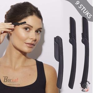 Borvat® - duurzame wenkbrauw scheermesjes - razors -wegwerp scheermesje - eyebrow razor - 9 Stuks