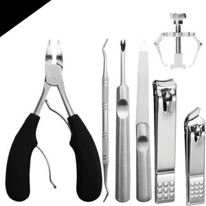 Borvat® | 7-delige Pedicure en Manicure Set - Nagelknipper - Pedicureset - Nagelvijl - Nageltang - Kalknagel - Teennagelknipper