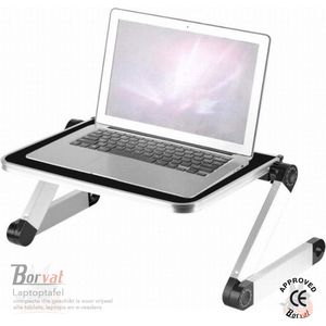 Borvat® - Laptoptafel - Laptopstandaard - Laptop - Laptop stand - Verstelbaar - Ergonomische opvouwbare laptoptafel - 360 graden verstelbaar