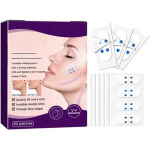 IBBO® - Gezichtsliftstrips - 60 STUKS - Face Tape - Transparant - beauty tape - gezicht tape - face tape lift - gezichttape facelift