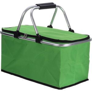 IBBO® - Picknickmand Koeltas - Opvouwbaar - Opvouwbare Thermische Picknickmand - Picknick Rugzak - Picknick Tas - Fleskoeler - Duurzaam - Picknickmand - Opvouwbare thermische mand om te winkelen - Picknickmand - Groen