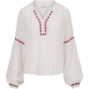 Zusss - Dames Blouse - Wit - Katoen