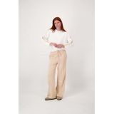 Zusss - Wijde Broek - Beige - Jersey