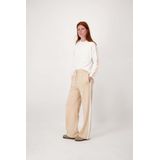 Zusss - Wijde Broek - Beige - Jersey
