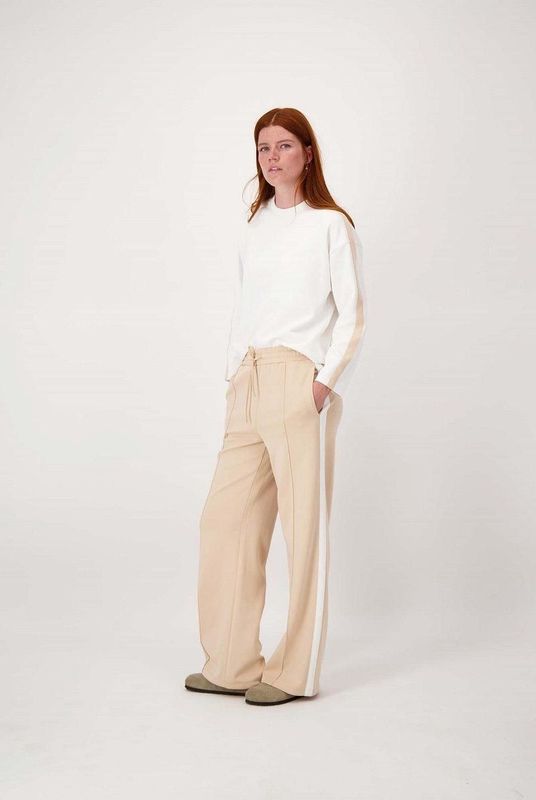 Zusss - Wijde Broek - Beige - Jersey