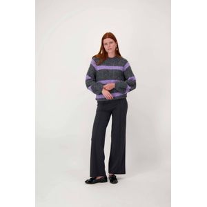 Zusss - Straight High Waist Pantalon - Zwart