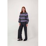 Zusss - Straight High Waist Pantalon - Zwart