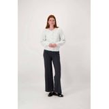 Zusss Vest Gebreid Vest In Bomberstyle Met Strass 0306 087 0009 Middengrijs Dames Maat - XS