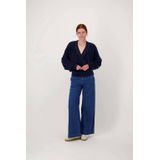 Zusss - Wikkel Trui - Blauw - Fluffy Garen