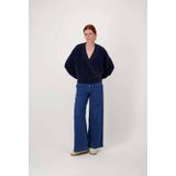 Zusss - Wikkel Trui - Blauw - Fluffy Garen