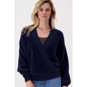 Zusss - Wikkel Trui - Blauw - Fluffy Garen