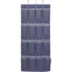 Storage Solutions Deur/kast organizer - hangend - 16 vakken - antraciet grijs - 45 x 110 cm