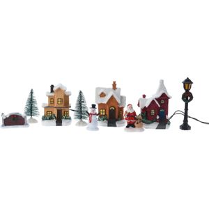Christmas Decoration - Kerstdorp Landschap - Accessoires - 10-Delig