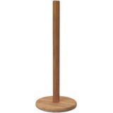 Excellent Houseware Keukenrolhouder - bamboe hout - D14 x H32 cm