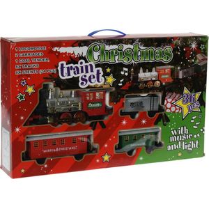 Kerstboom trein - rijdend - 31-delig - met licht en muziek -kersttrein - Kersttreintjes