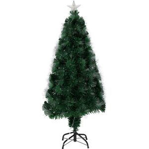 Christmas Decoration Fiber optic kerstboom - sterren led lampjes en piek - 60 cm - 8 functies