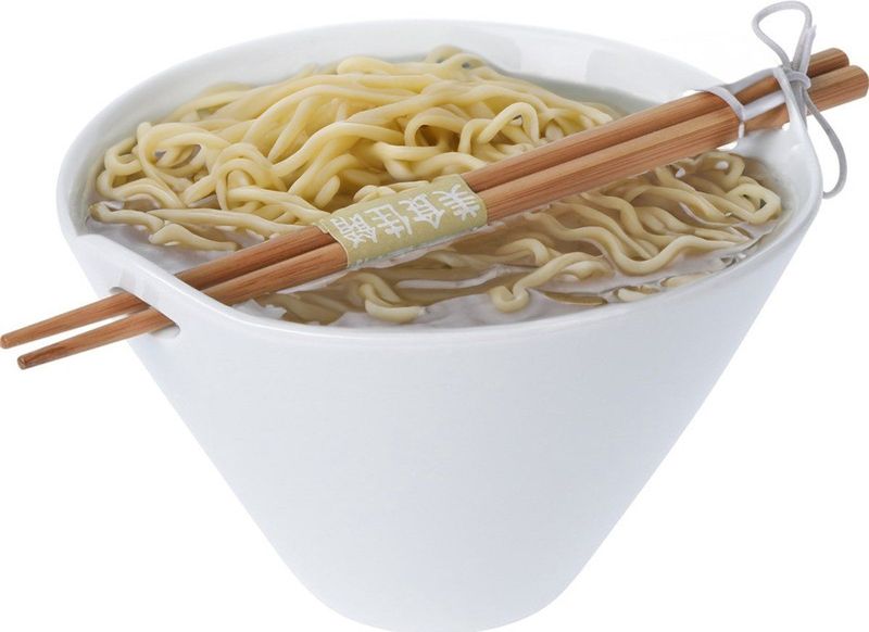 Excellent Houseware Ramen bowl - inclusief chopsticks - porselein - noodle kom set