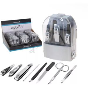 Manicure-Set - 8 Delen - Zilver - Stevig Metaal - Compacte Opbergtas