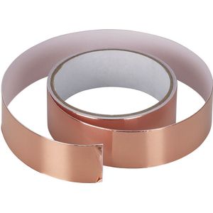Niciksty Koperfolie tape 20 m x 50 mm, aan beide zijden geleidende