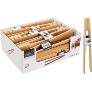 Serveertang bamboe 24cm