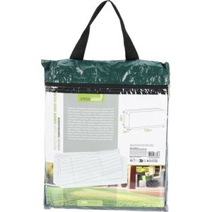 Tuinstoelkussen opberghoes - kunststof - 130 x 50 x 32 cm - donker groen - met draagtas - Loungesethoes