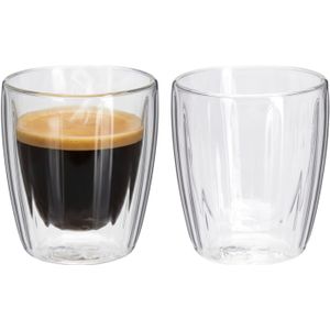 Dubbelwandige Glazen met Oor - 350 ml - Set van 2