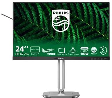 Philips - 5000 Series - Computer Monitor - Zwart - LCD - 60,5 cm (23.8") - Full HD