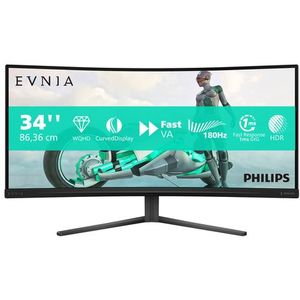 Philips - Evnia 34M2C3500L/00 Monitor - 34 Inch - 3440 x 1440 Pixels - Zwart
